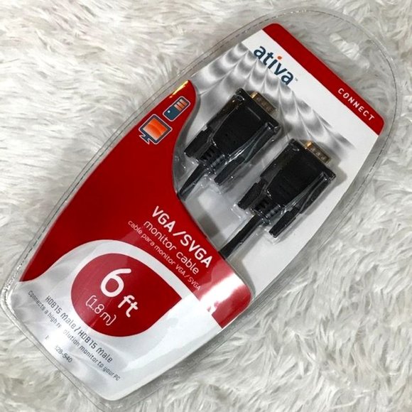 Ativa VGA/SVGA Male/Male 6ft High Resolution Monitor Cable - Picture 1 of 6